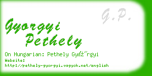 gyorgyi pethely business card